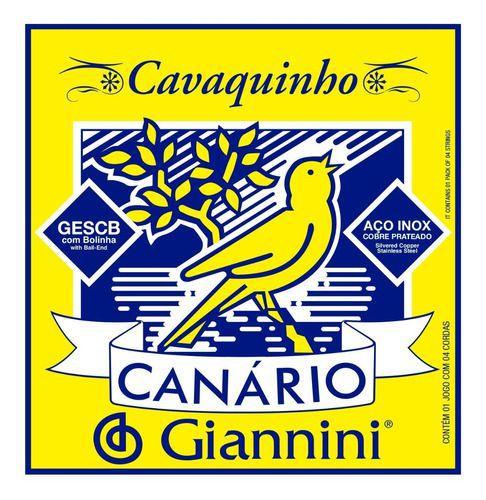 Encordoamento Cavaquinho Média Giannini Canário Inox Gescb