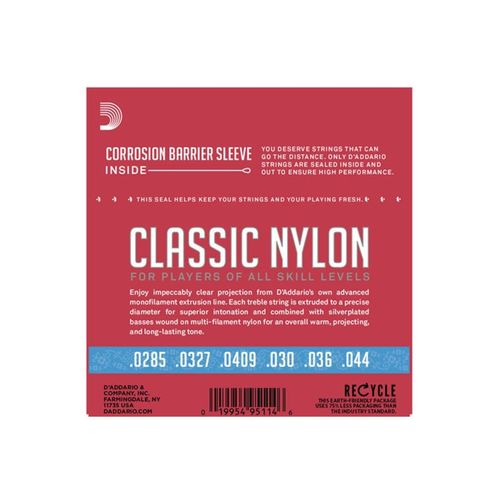 Encordoamento Classic para Violão Nylon Tensão Alta - Ej27h - Daddario