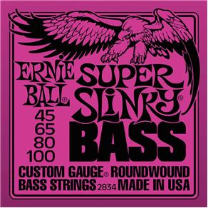 Encordoamento Contrabaixo 4 Cordas 045 Ernie Ball Super Slinky 2834