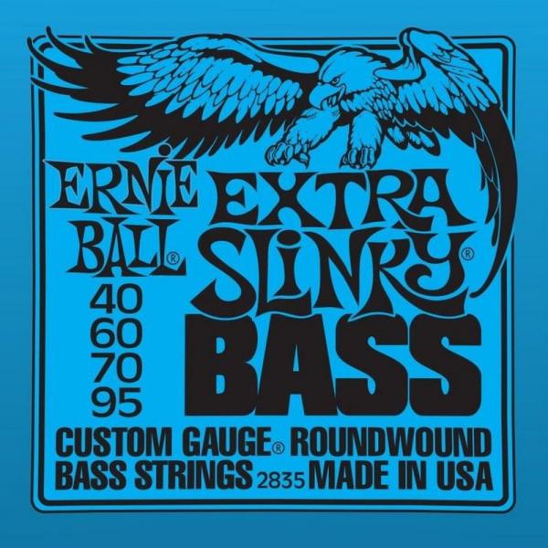 Encordoamento Contrabaixo 4 Cordas Ernie Ball 040 Extra Slinky