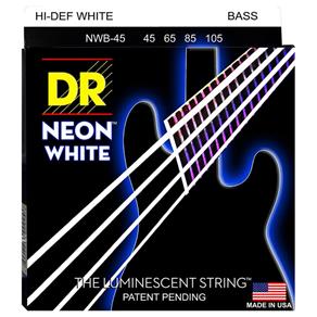 Encordoamento Contrabaixo DR Neon White 045 4 Cordas Branco NWB-45