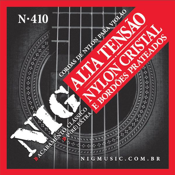 Encordoamento Cordas NIG N410 Tensão Alta para Violão Nylon - Nig Music