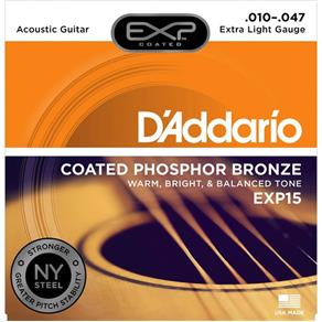 Encordoamento D`Addario Violão Aço Phosphor Bronze EXP15 - 010