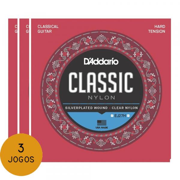Encordoamento D'Addario Classic Nylon - Hard Tension - EJ27H - EC0087K3