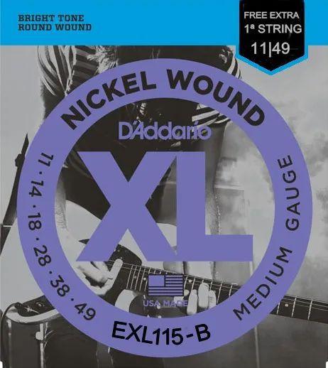 Encordoamento D'addario Guitarra Exl115b 11 Nickel Wound