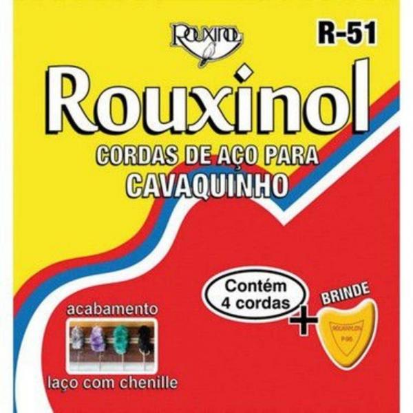 Encordoamento de Aço para Cavaquinho R-51 Rouxinol 12 Pacotes com 4 Cordas Cada - Produto Nacional