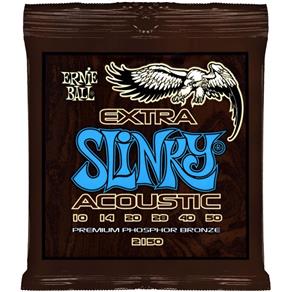 Encordoamento de Aço para Violão Extra Slinky Acoustic 2150 - Ernie Ball