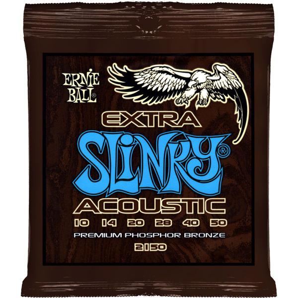 Encordoamento de Aço para Violão Extra Slinky Acoustic 2150 - Ernie Ball