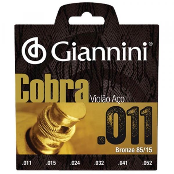 Encordoamento de Aço para Violão Giannini 011 Geeflk