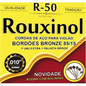Encordoamento de Aço para Violão R-50 Rouxinol 12 Pacotes com 6 Cordas Cada
