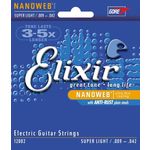 Encordoamento de Guitarra Elixir Super Light 0.9