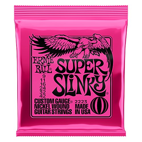 Encordoamento de Guitarra Ernie Ball Super Slinky 0.9