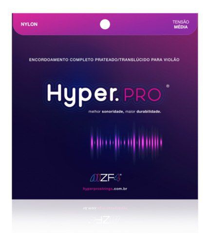 Encordoamento de Nylon Hyper Pro Tensão Média P/ Violão - Hyper.pro