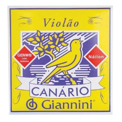 Encordoamento de Nylon para Violão Canário Giannini Genwb C/Bolinha