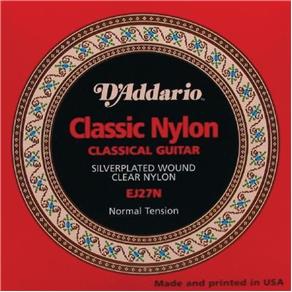 Encordoamento de Nylon para Violão Ej27N Student Classics Normal Tension D`Addario