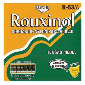 Encordoamento de Nylon para Violão Preto Bordões Dourados Média Tensão R53A