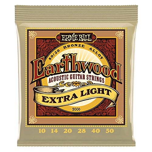 Encordoamento de Violão Aço Ernie Ball Earthwood Extra Light 0.10