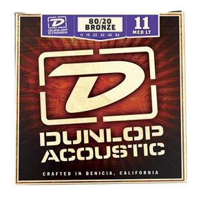 Encordoamento Dunlop 6333 011 Bronze 80/20 para Violao Aco Media/leve