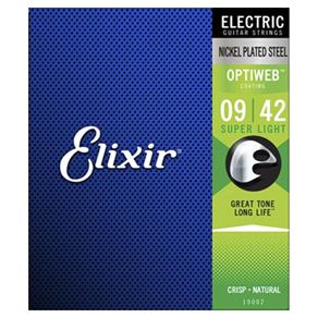 Encordoamento Elixir 009 Super Light para Guitarra com Revestimento Optiweb