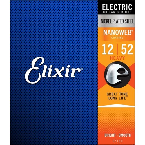 Encordoamento Elixir Heavy Nanoweb P/ Guitarra 0.12-0.52 12152 - Ec0394