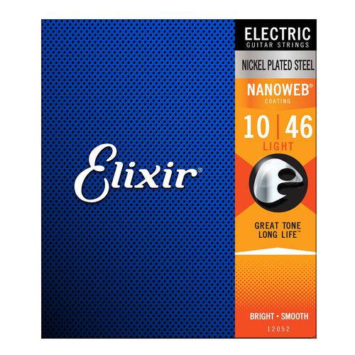 Encordoamento Elixir Light Nanoweb P/ Guitarra 0.10 - 0.46 12052 - EC0106