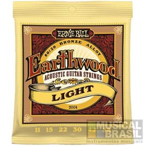 Encordoamento Ernie Ball 2004 Light .011-.052 para Violão Aço (Earthwood Bronze 8020)