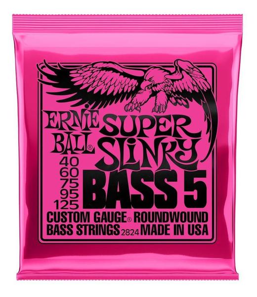 Encordoamento Ernie Ball Baixo 5 Cordas 040-125 Super Slinky Niquel P02824
