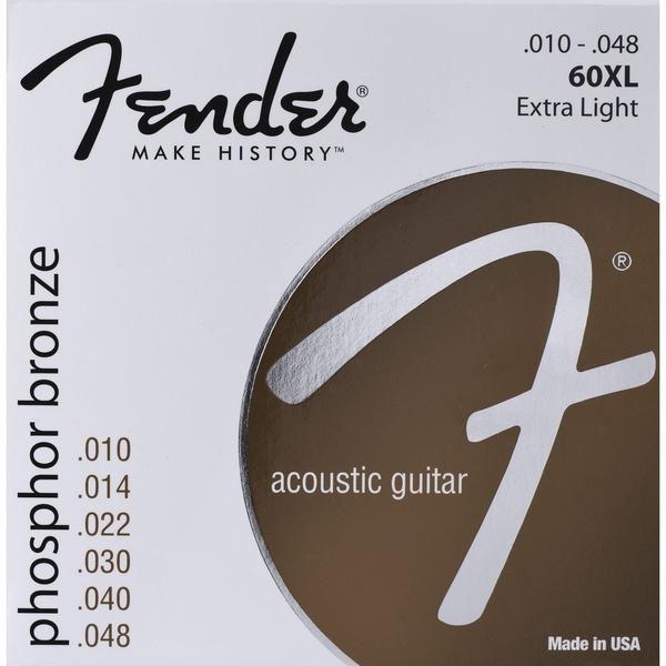 Encordoamento Fender para Violão Aço 010 Phosphor 60xl