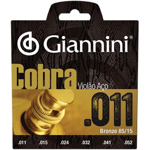 Encordoamento Geeflk Série Cobra em Aço P/violão .011 Giannini