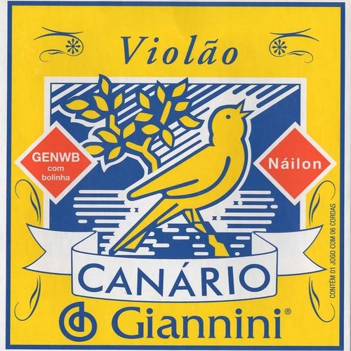 Encordoamento Canário para Violão 6 Cordas Nylon Giannini