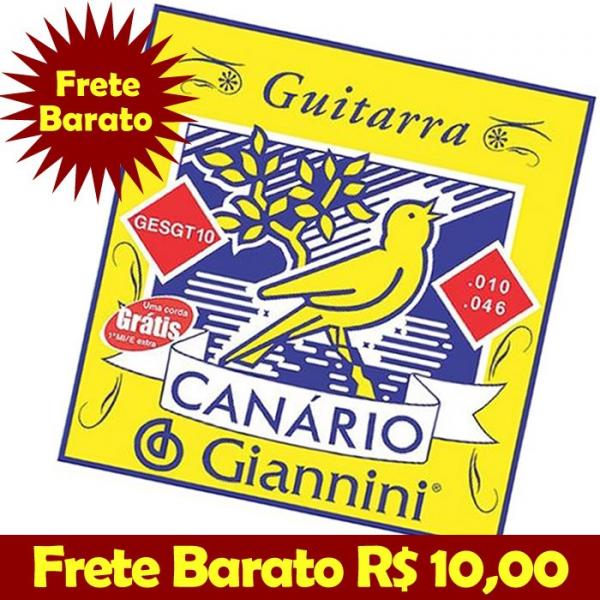 Encordoamento Giannini Gesgt10 para Guitarra 010 Mi Extra