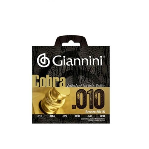 Encordoamento Giannini P Violao Aco Serie Cobra Geefle Extra Leve .010