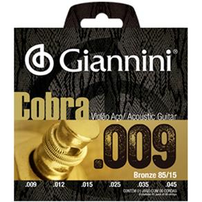 Encordoamento Giannini para Violão Aço Bronze 0,09 Geewak