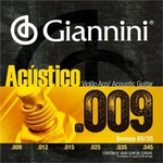 Encordoamento Giannini Para Violão Acústico Aço .009 Bronze