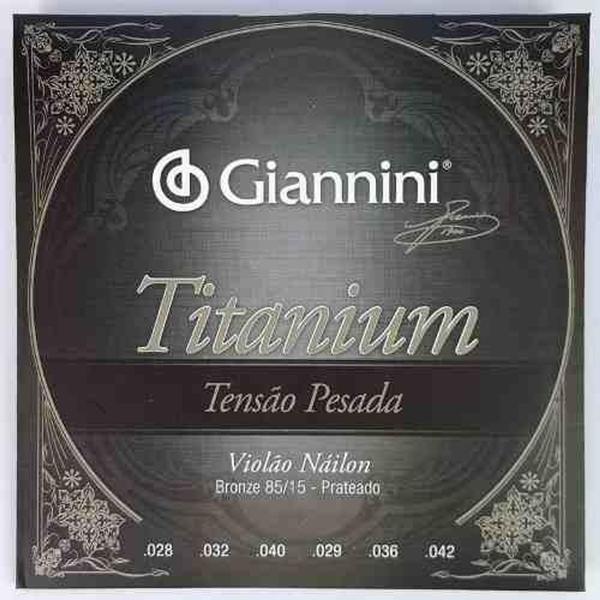 Encordoamento Giannini Titanium Violão Nylon Tensão Pesada