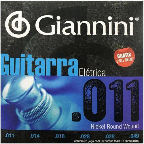Encordoamento Guitarra 0,11 Híbrida Giannini