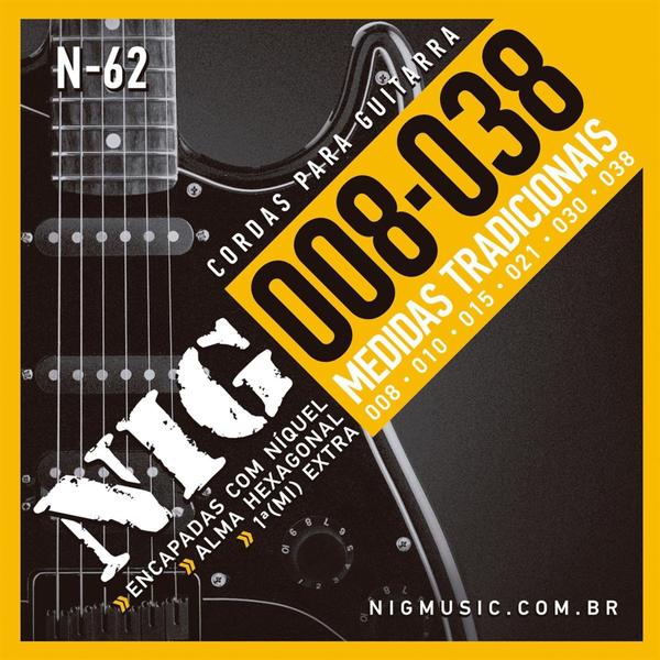 Encordoamento Guitarra 008 Nig Tradicional N-62