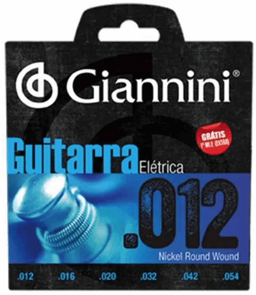 Encordoamento Guitarra .012-.054 Giannini Geegst12 Corda Mi Extra