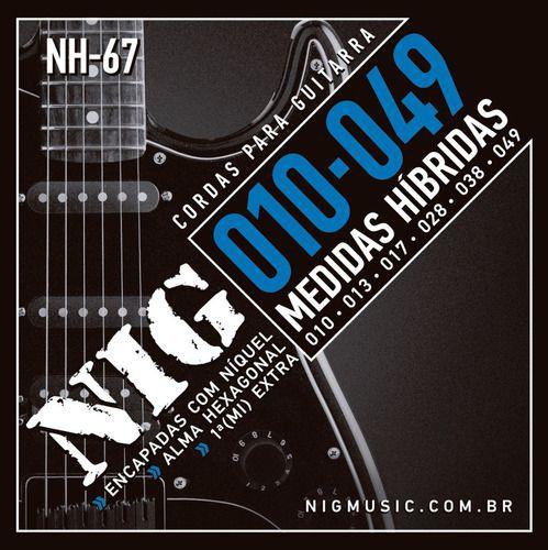 Encordoamento Guitarra 010 / 049 Hibrida Nig Nh67