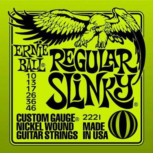 Encordoamento Guitarra 010 Ernie Ball Regular Slinky 2221