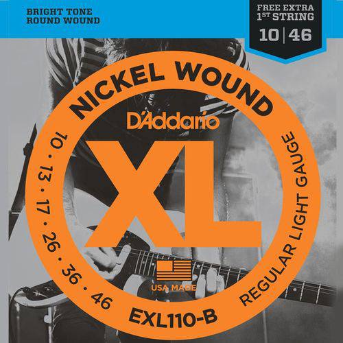 Encordoamento Guitarra 010 EXL110 B+ PL010 - D'Addario