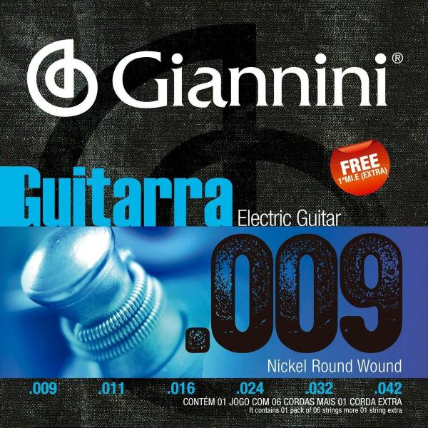 Encordoamento Guitarra .009 Giannini Nickel GEEGST9