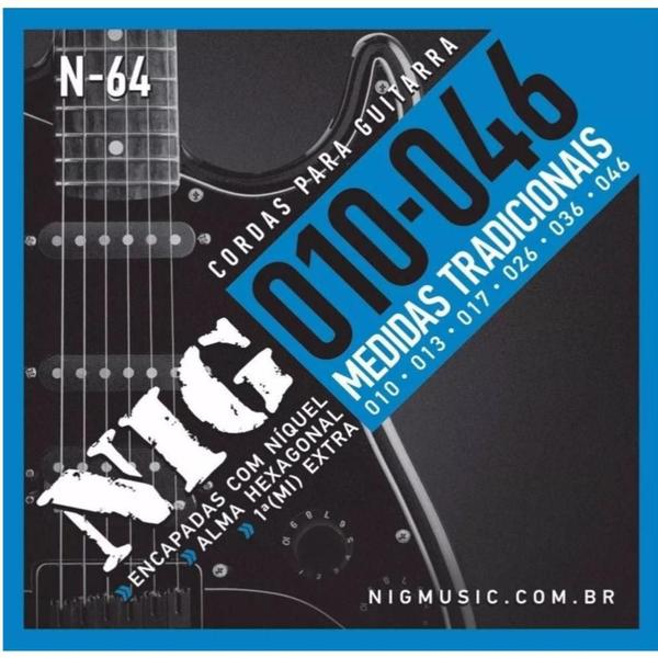 Encordoamento Guitarra 010 N64 - NIG