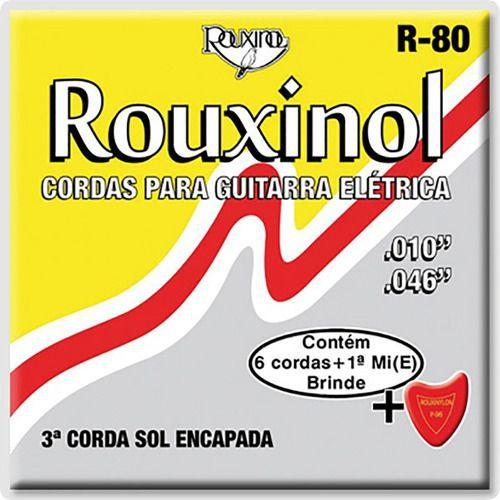 Encordoamento Guitarra 010 Rouxinol R80 Sol Encapada Brindes