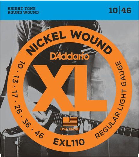 Encordoamento Guitarra - Daddário XL Nickel Wound EXL110B - Regular Light - Daddario