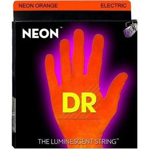 Encordoamento Guitarra Dr Neon Orange 011 Laranja Brilhante