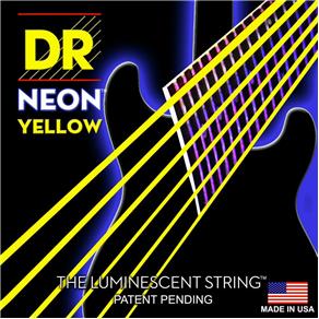 Encordoamento Guitarra DR Strings NYE-10 010-046 Hi-Def Neon Yellow - Coated