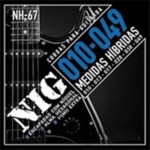 Encordoamento Guitarra Eletrica Nig 010/049 Nh67 Hibridas