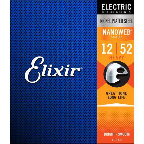 Encordoamento Guitarra Elixir 012-052 Nanoweb Heavy 12152