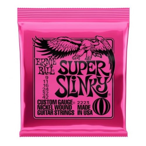 Encordoamento Guitarra Ernie Ball 009.042 Super Slinky